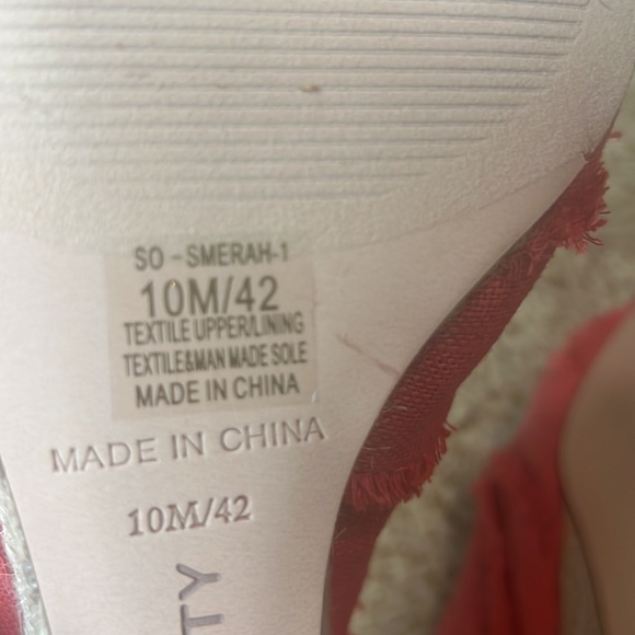 Sole Society Red Casual Bowknot Comfy Slip On Sandal Size 10 - Picture 7 of 7